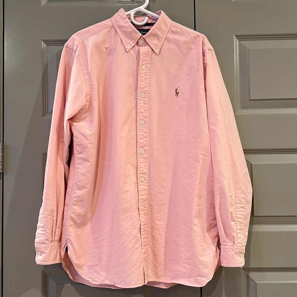 Polo Ralph Lauren Solid Oxford Long-Sleeve Woven Shirt Pink